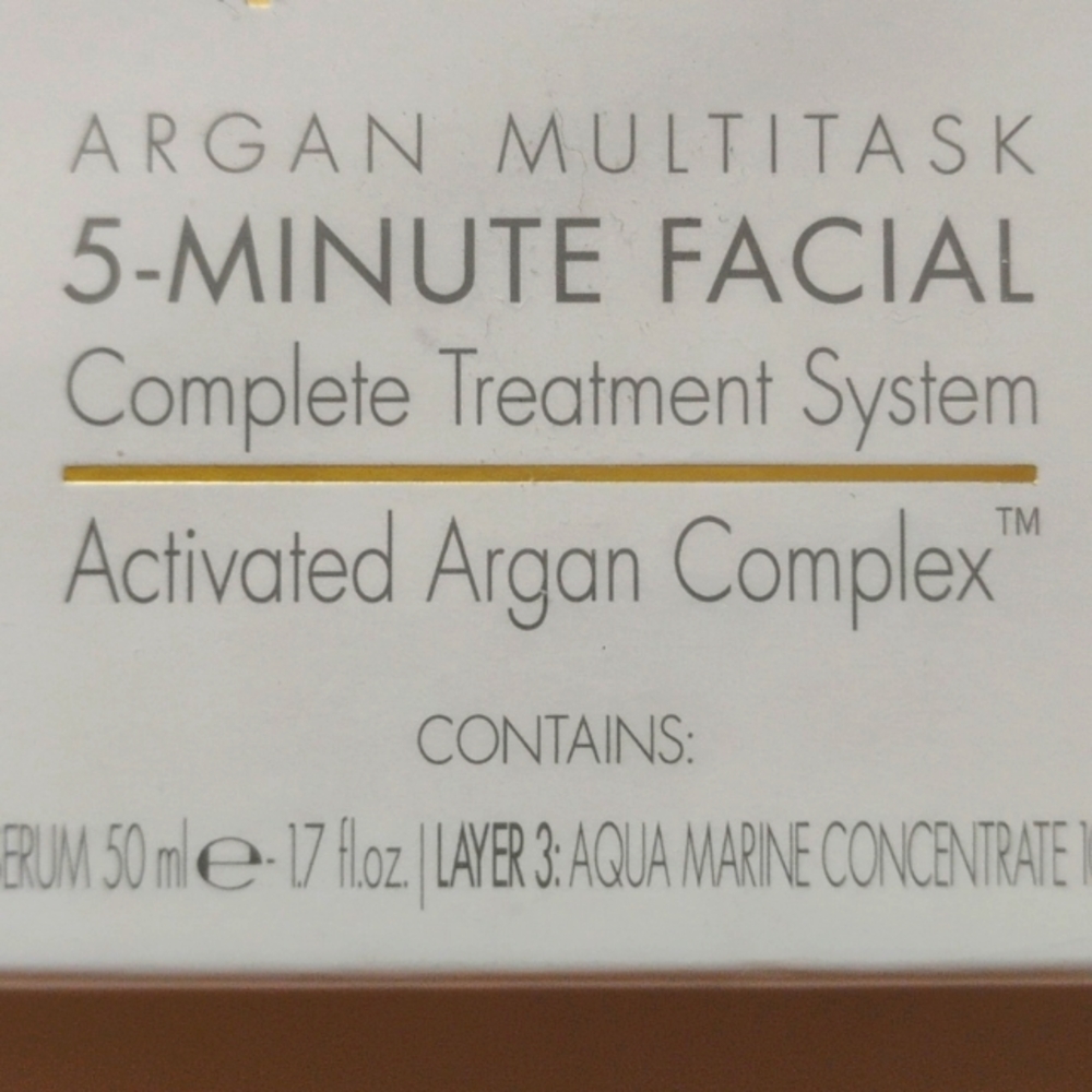 5-Minute Facial Treatment-Active Argan 02. New In Box.